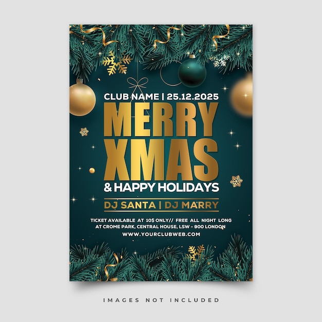 Modèle d'affiche de joyeux Noël