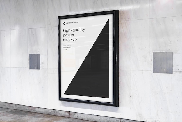 Modèle d'affiche de métro