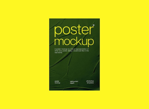 modèle d'affiche en papier collé psd