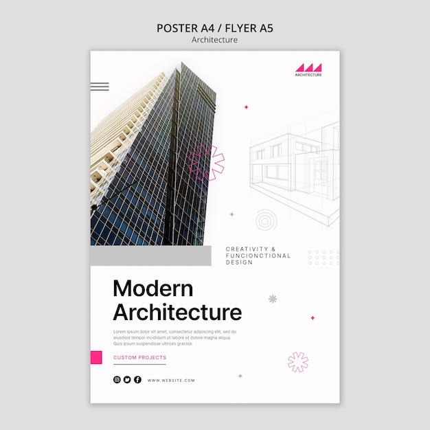 Modèle D'affiche De Projet D'architecture