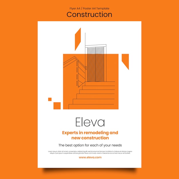 Modèle d'affiche de projet de construction