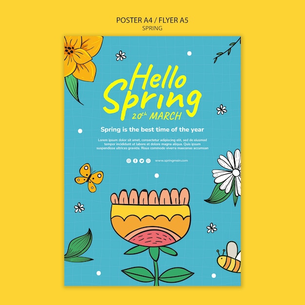 Modèle D'affiche De Saison De Printemps