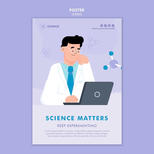 PSD modèle d'affiche de la science