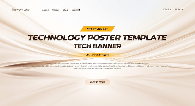 Modèle d'affiche technique professionnelle PSD