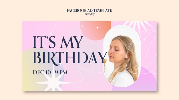 Modèle d'anniversaire dégradé
