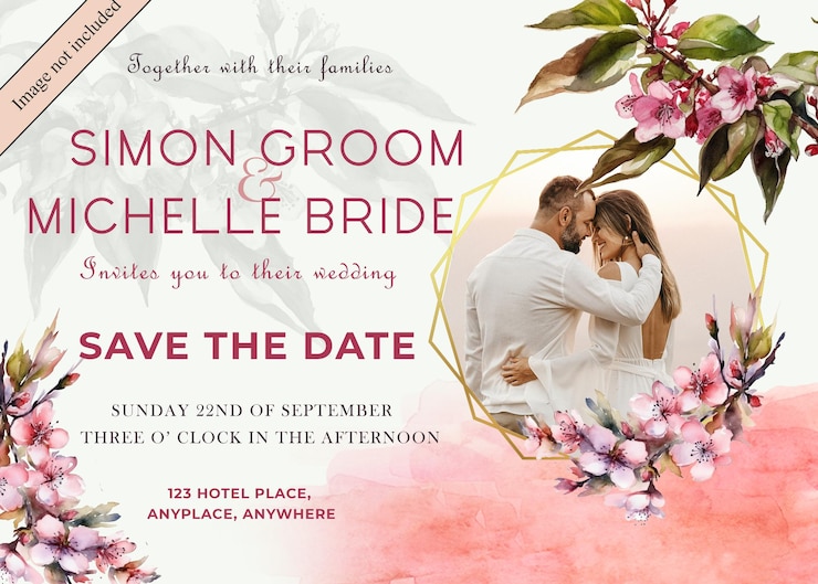modèle d'annonce de mariage simple