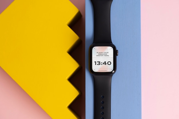 Modèle d'appareil minimal avec une couleur monochrome douce