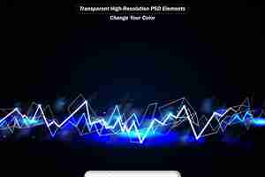 PSD modèle d'arrière-plan vecteur de foudre bleu néon