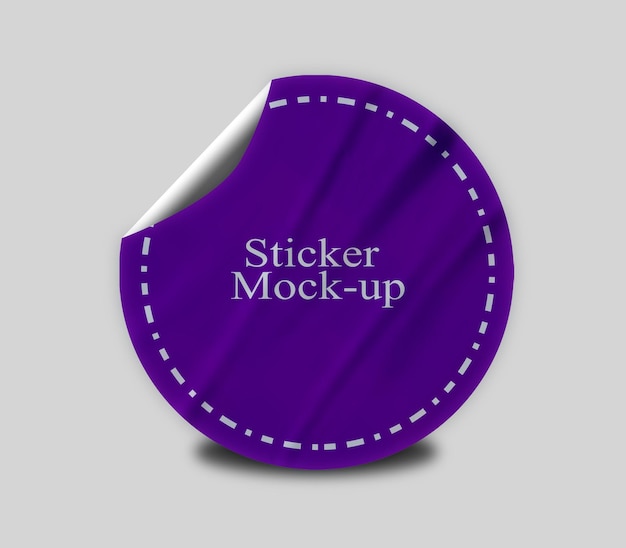 Modèle d'autocollant violet