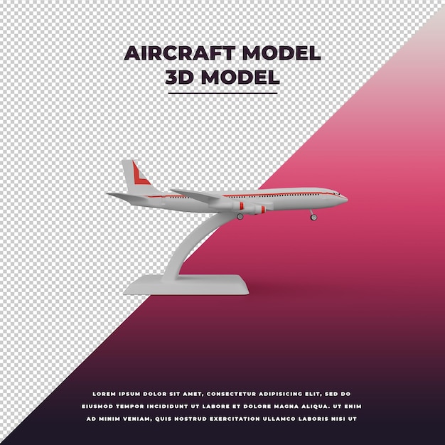 PSD modèle d'avion 3d isolé