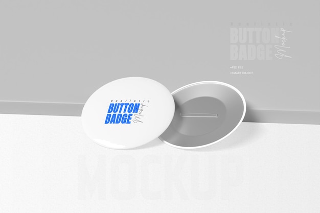 Modèle de badge de bouton PSD entièrement modifiable et réaliste