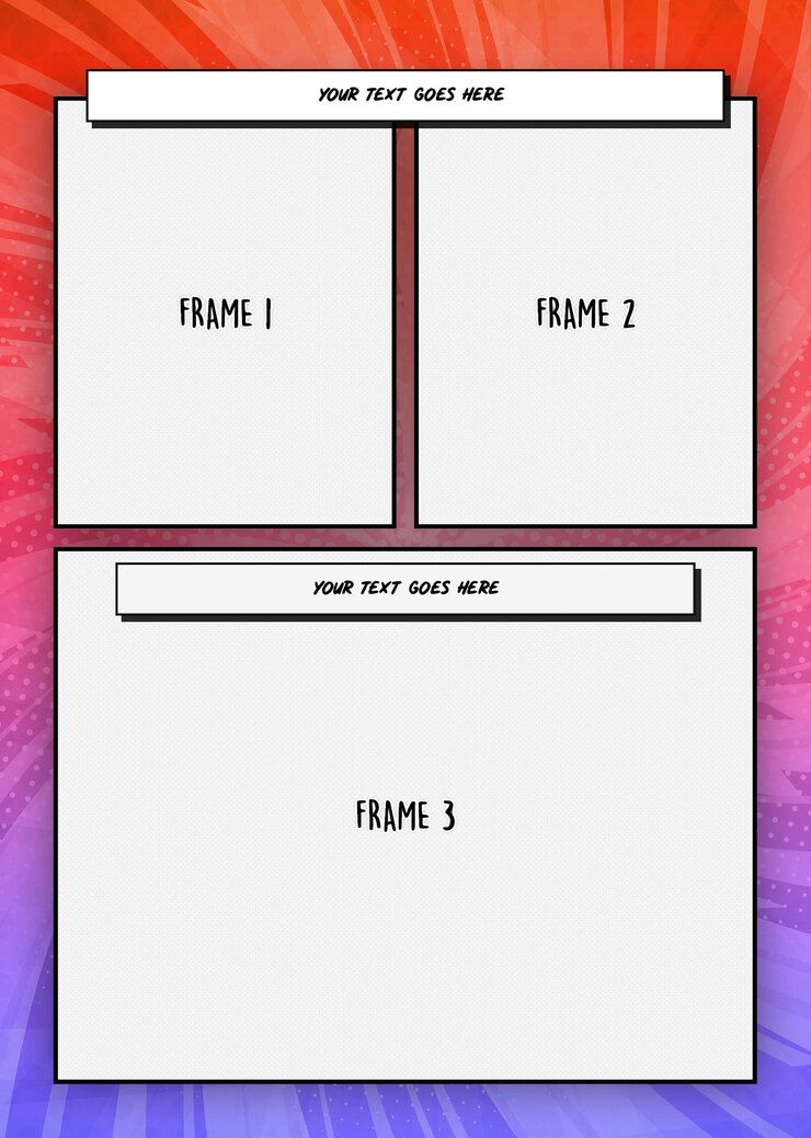 PSD modèle de bande dessinée
