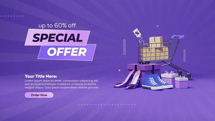 PSD modèle de bannière 3d offre de réduction spéciale de mode
