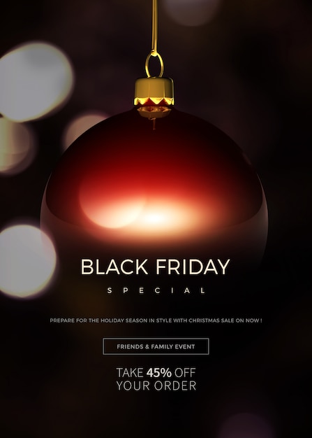 Modèle De Bannière Ou Affiche De Vente Spéciale Black Friday