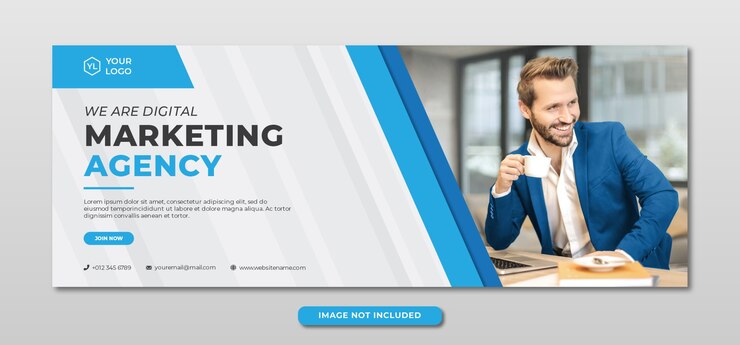 Modèle de bannière d'agence de marketing numérique professionnelle