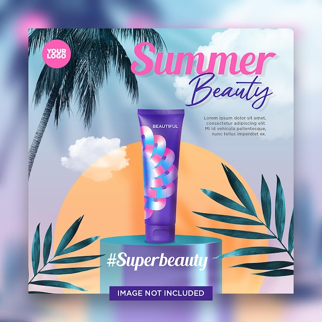 Modèle De Bannière De Beauté D'été Superbebeauty