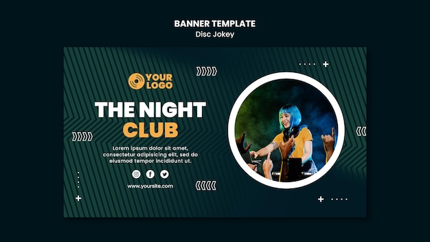 Le modèle de bannière de boîte de nuit