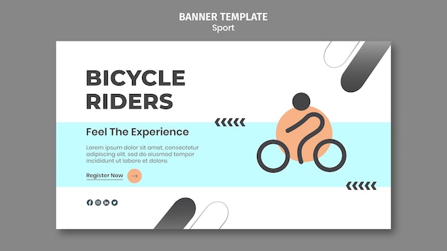 Modèle de bannière de concept de sport