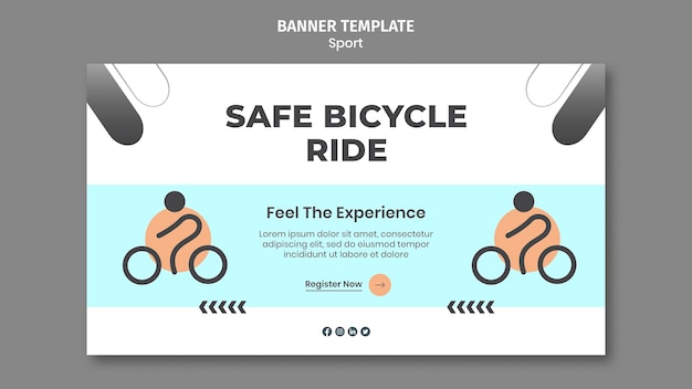 Modèle de bannière de concept de sport
