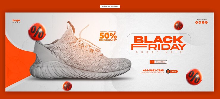 PSD le modèle de bannière de couverture de black friday super sale sur facebook