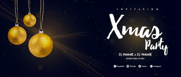 Modèle de bannière créative fête de Noël
