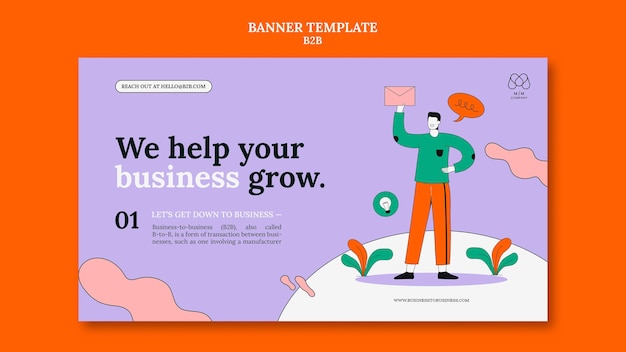 Modèle de bannière d'entreprise à entreprise