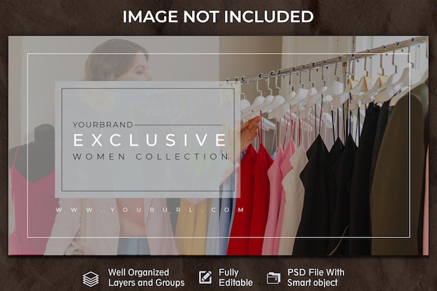 PSD modèle de bannière fashion cloth