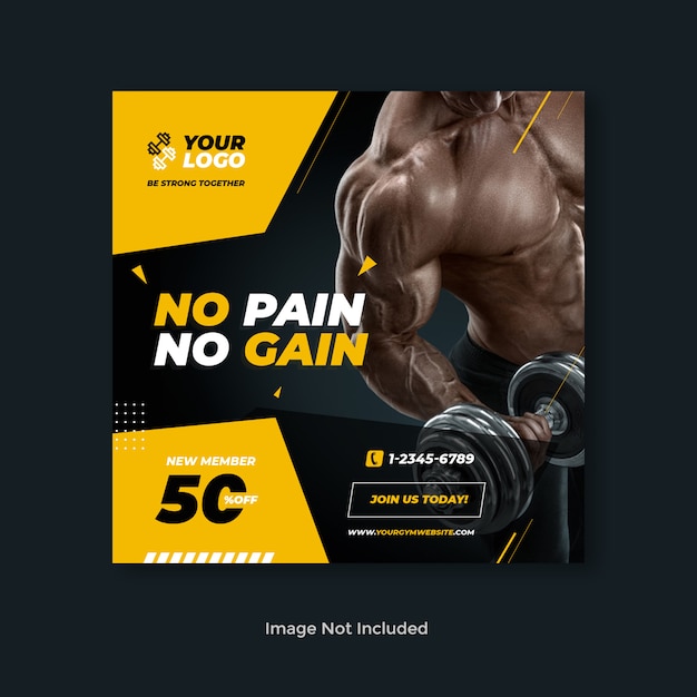 Modèle de bannière de gym
