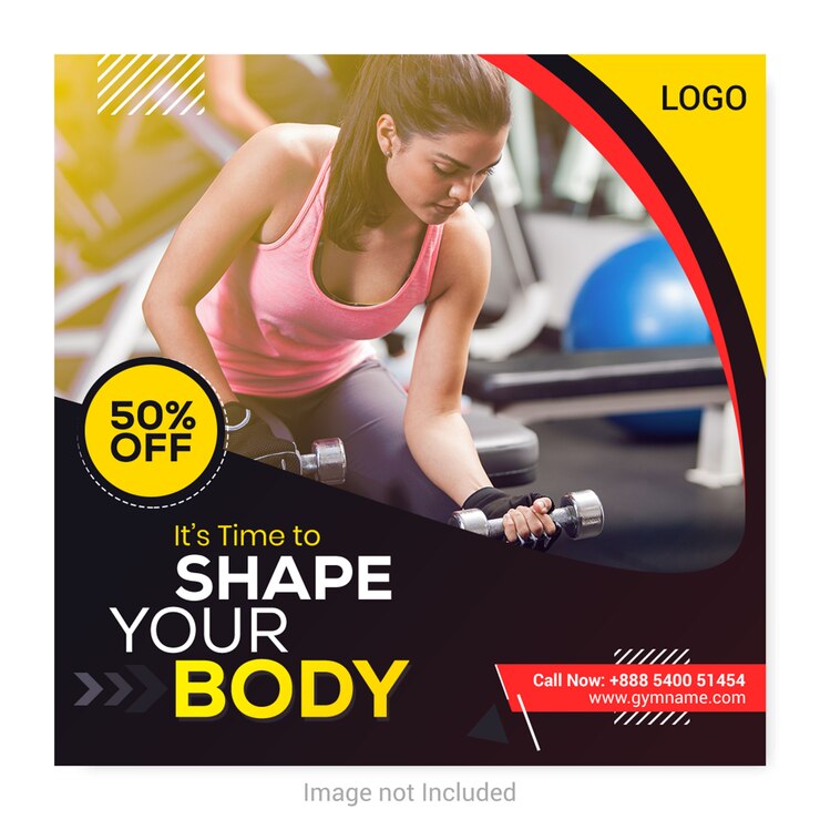 Modèle de bannière de gym