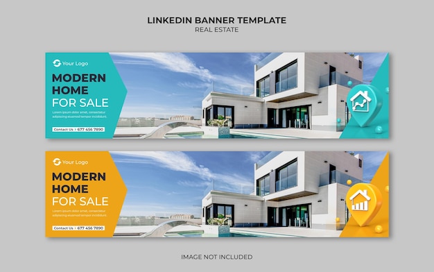 Modèle De Bannière Linkedin De Maison Immobilière