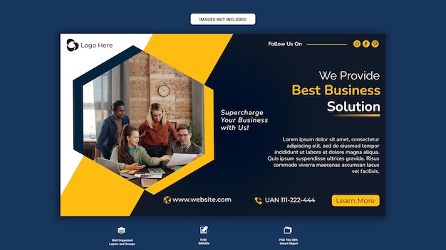Modèle de bannière de marketing numérique PSD gratuit