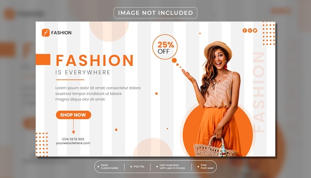 modèle de bannière de mode de tendance ou modèle de médias sociaux