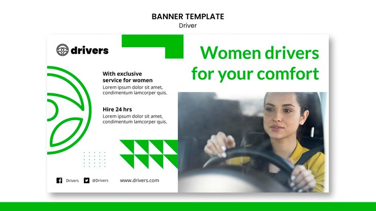 PSD modèle de bannière de pilote