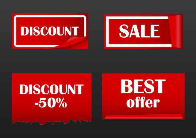modèle de bannière de promotion de réduction 3d