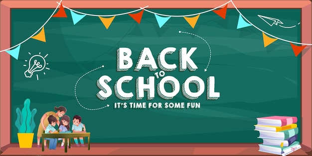 Modèle de bannière de retour à l'école