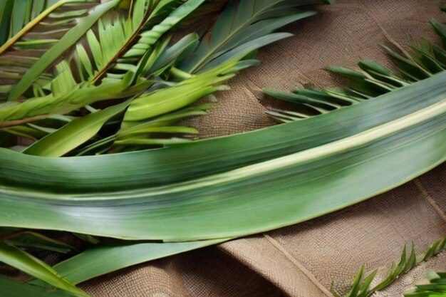 PSD modèle de bannière de salut du dimanche des rameaux pour le jour de la fête chrétienne