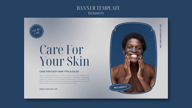 Modèle de bannière de soins de la peau minimaliste