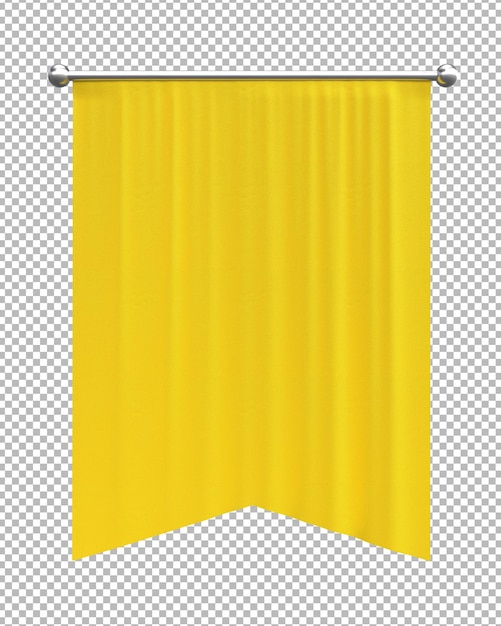 PSD modèle de bannière textile sur transparent