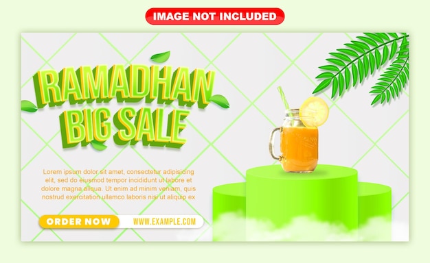 Modèle De Bannière Vente De Ramadan Boisson Fraîche