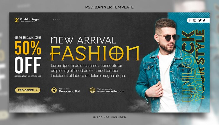 PSD modèle de bannière de vente spéciale de mode