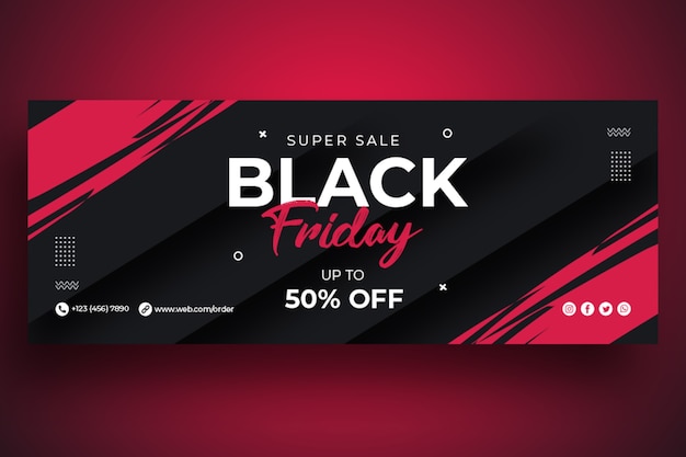 Modèle De Bannière Web Black Friday Sale