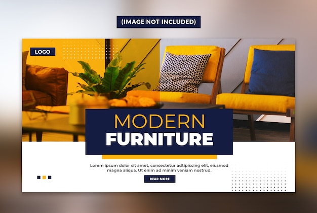 Modèle De Bannière Web De Mobilier Moderne