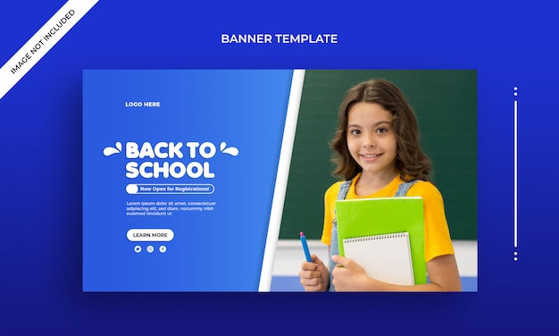 Modèle De Bannière Web De Retour à L'école