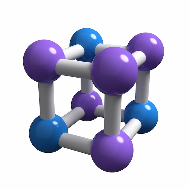 Un Modèle Blanc Et Bleu D'une Structure Moléculaire