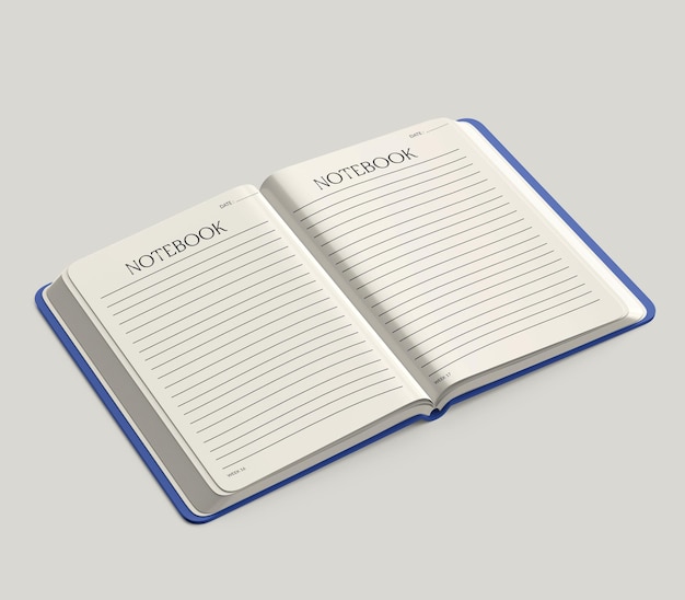 Modèle de bloc-notes ouvert