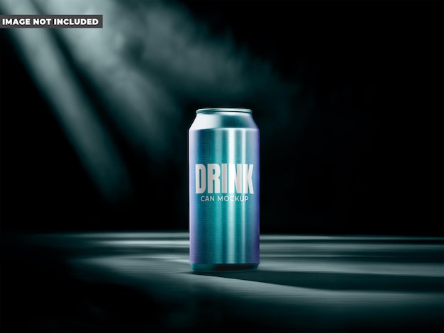 Modèle de boisson métallique avec un éclairage spectaculaire
