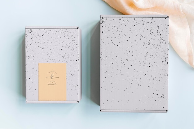 Modèle de boîte-cadeau et d'emballage féminin