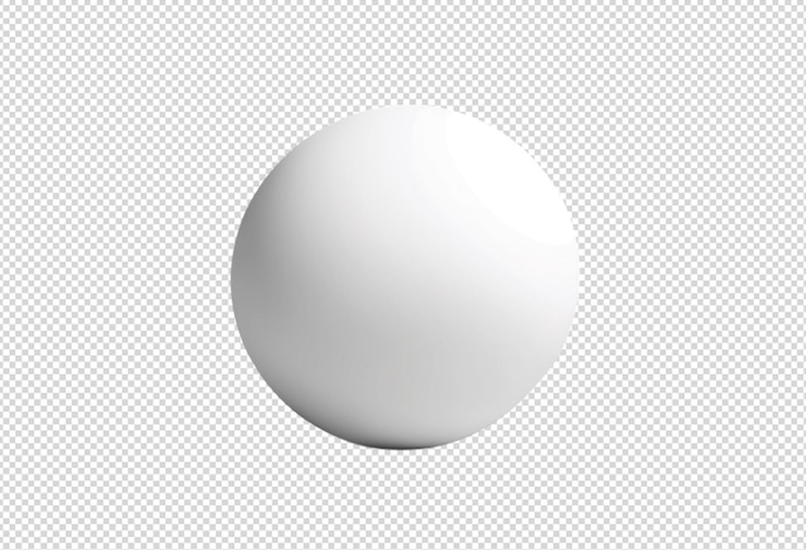 PSD modèle de boule à cercle blanc