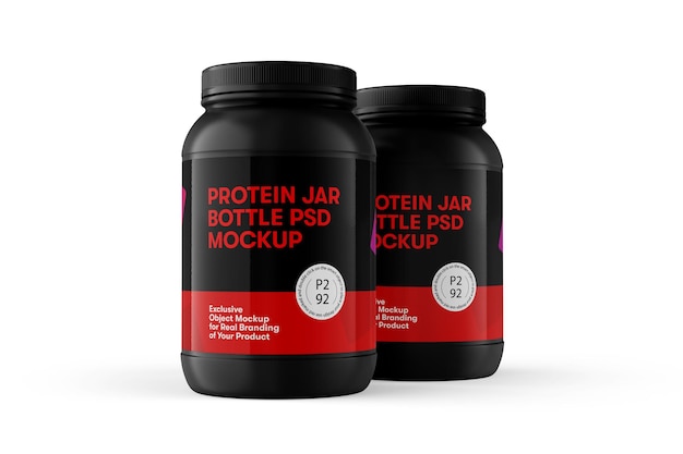 PSD modèle de bouteille de deux pots de protéines