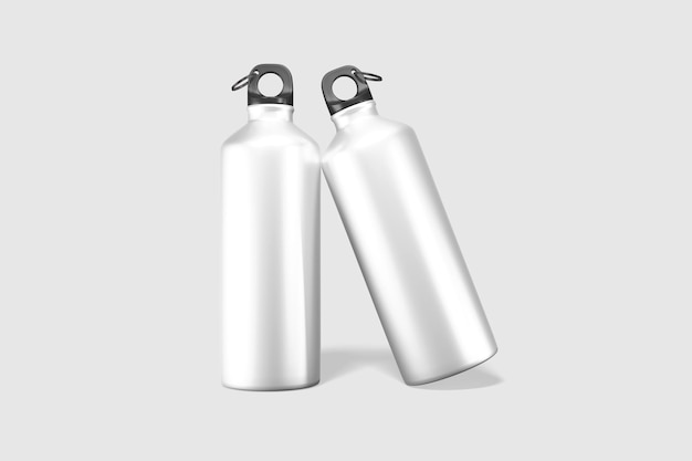Modèle de bouteille d'eau en aluminium